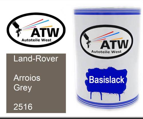 Land-Rover, Arroios Grey, 2516: 500ml Lackdose, von ATW Autoteile West.